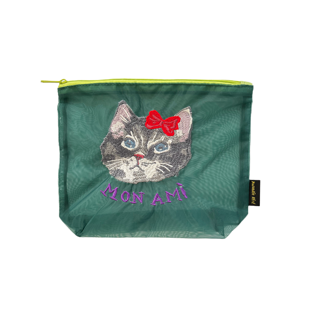 Nathalie Lété Transparent Mon Ami Cat Pouch