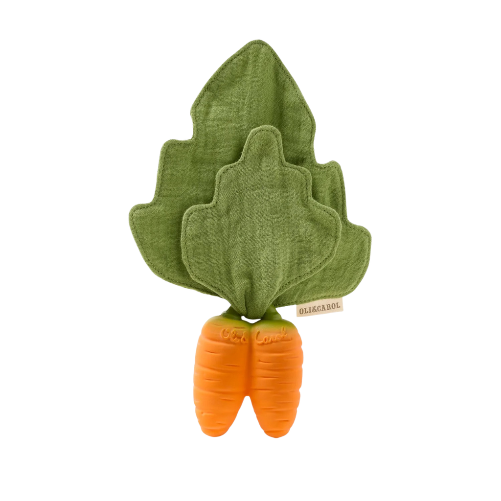 Oli and Carol Cathy the Carrot Natural Rubber Doudou Teether