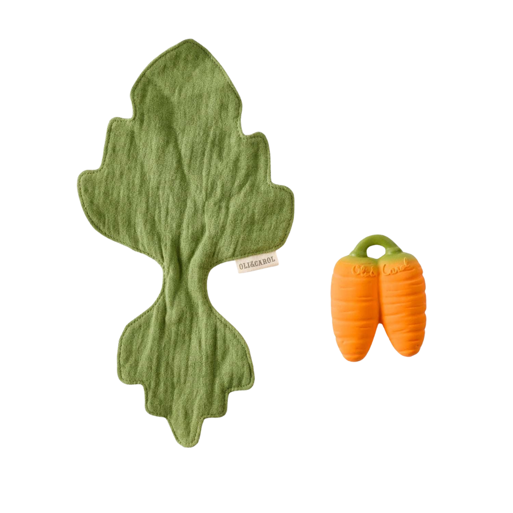 Oli and Carol Cathy the Carrot Natural Rubber Doudou Teether