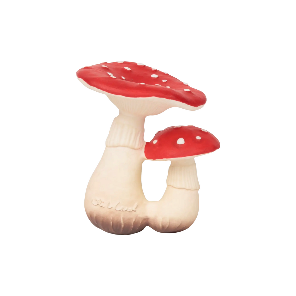Oli and Carol Natural Rubber Mushroom Teether