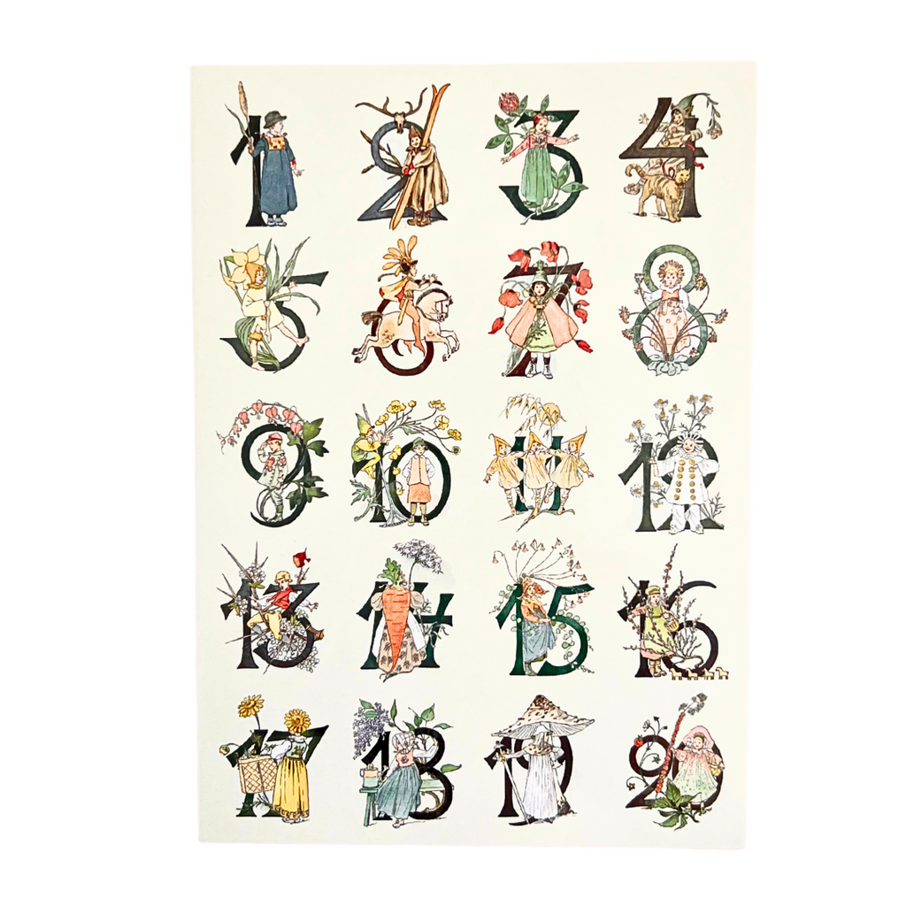 Ottilia Adelborg Numbers Postcard