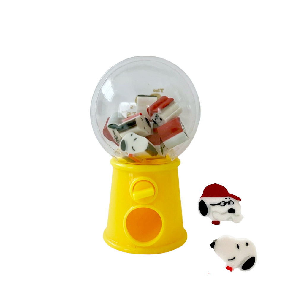 Peanuts Gumball Machine with Snoopy Erasers · Yellow