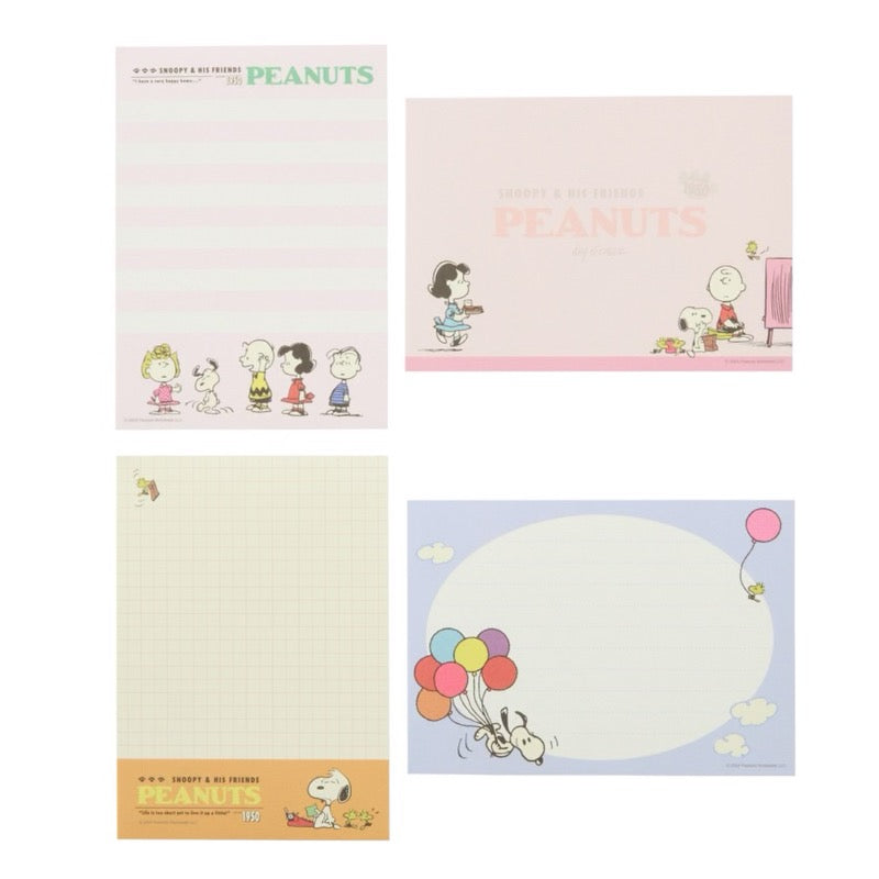 Peanuts Memo Pad  • Pink Snoopy and Friends