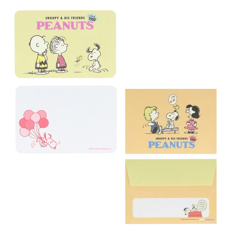 Peanuts Mini Letter Set  · Green Snoopy and Friends