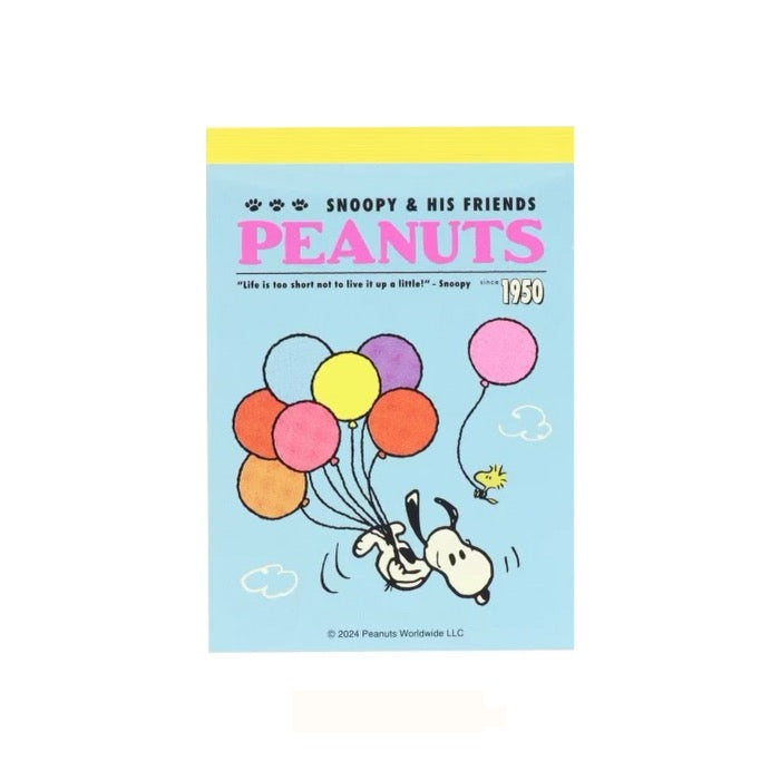 Peanuts Mini Memo Pad  • Balloon Adventures