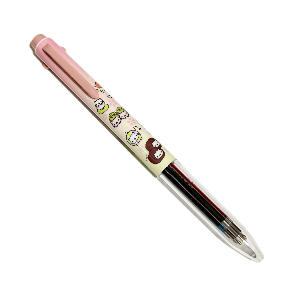 Cat Cafe 3 Color Retractable Gel Pen