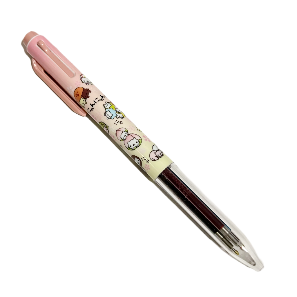 Cat Cafe 3 Color Retractable Gel Pen