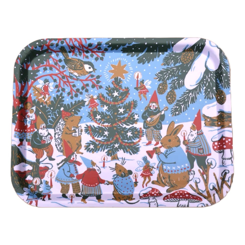 Phoebe Wahl Large Winter Carol Rectangular Tray