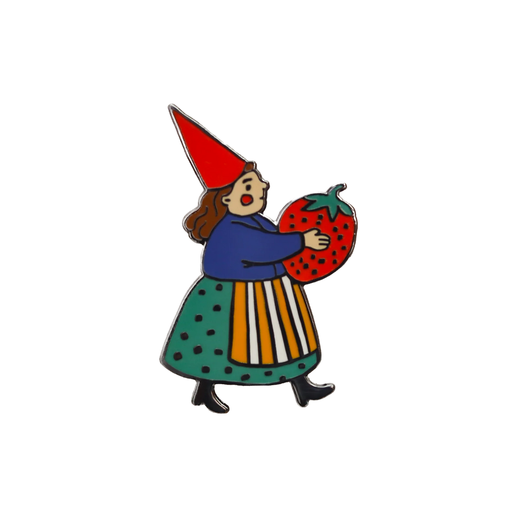 Phoebe Wahl Strawberry Gnome Pin