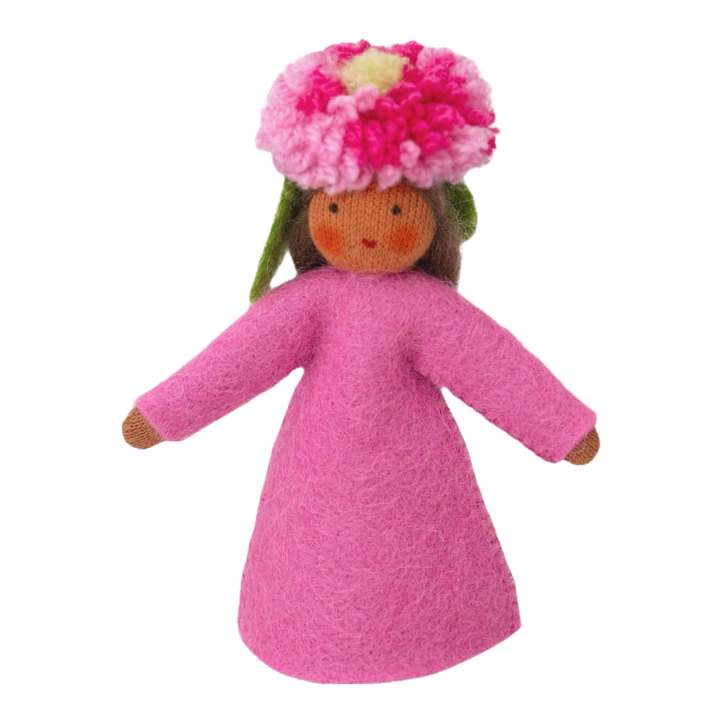 Pink English Daisy Flower Fairy · Brown