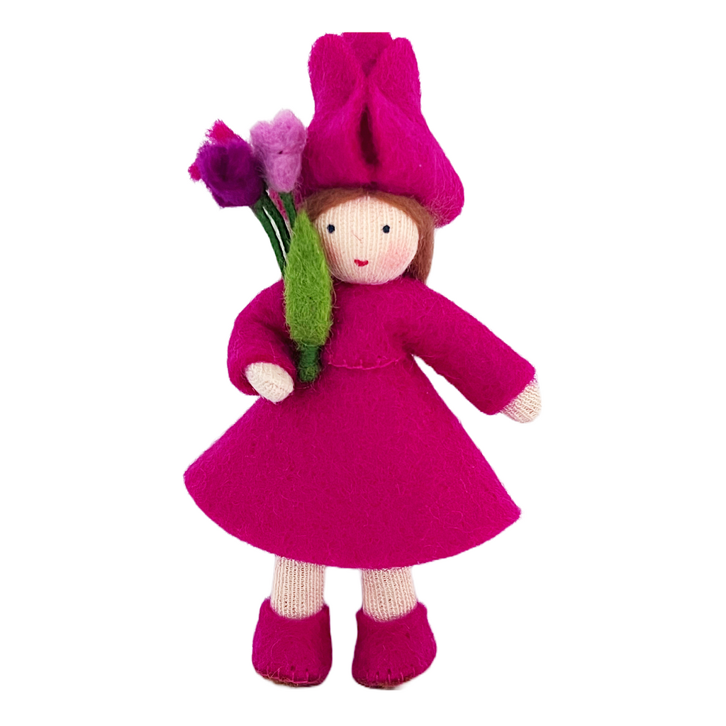 Pink Tulip Girl · White