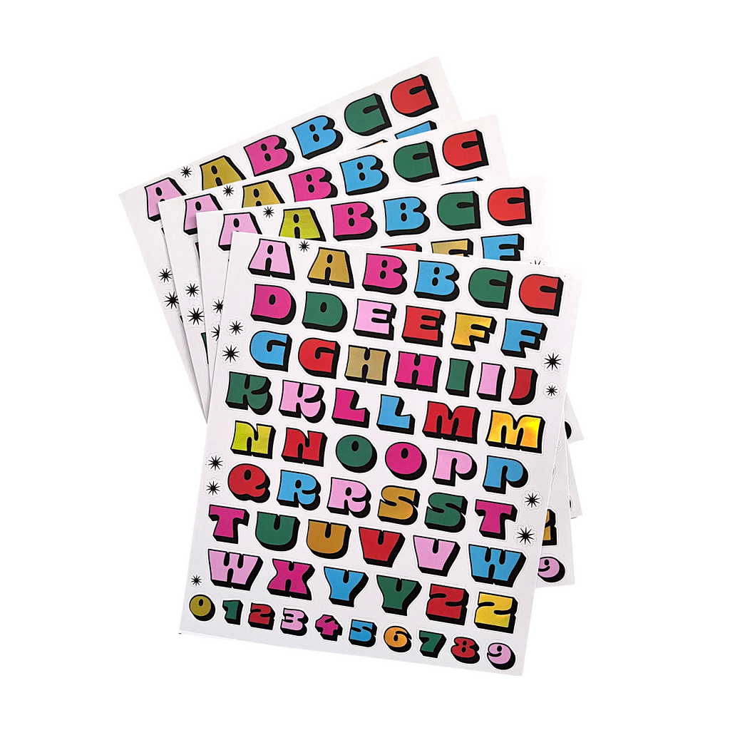 Pipsticks Big Retro Alphabet Stickers