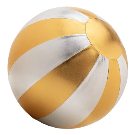 Ratatam! Inflatable Ball • Striped Gold & Silver
