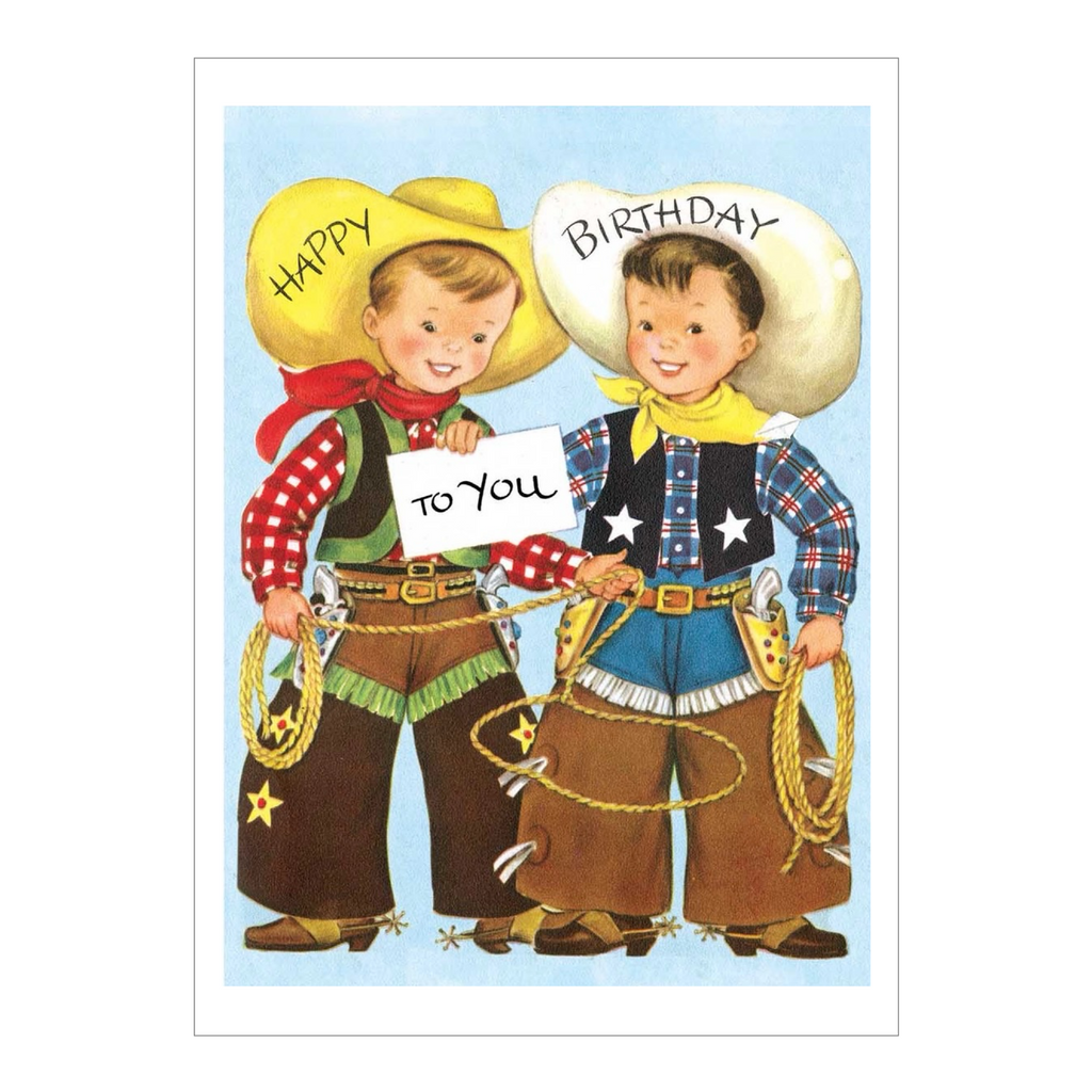 Retro Cowboys Birthday Card