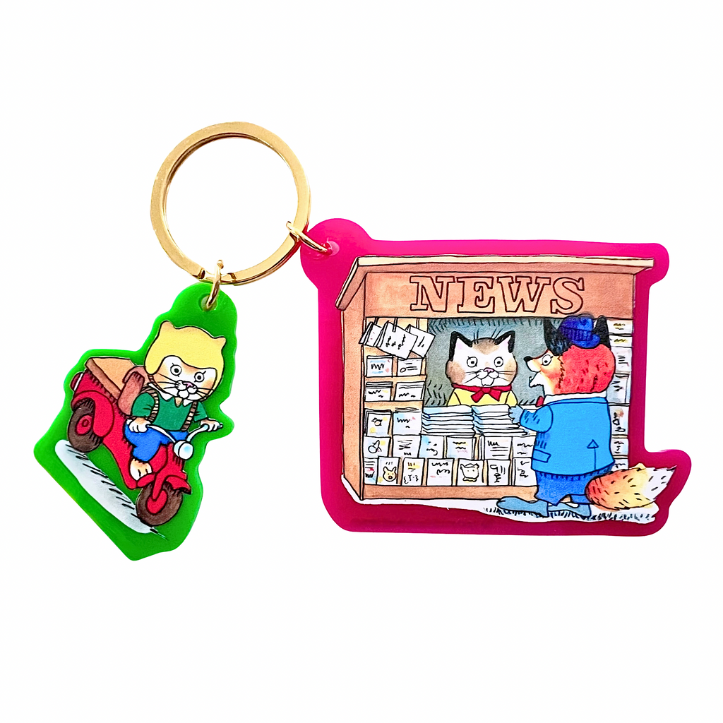 Richard Scarry Keychain · Daily News *Limited Edition