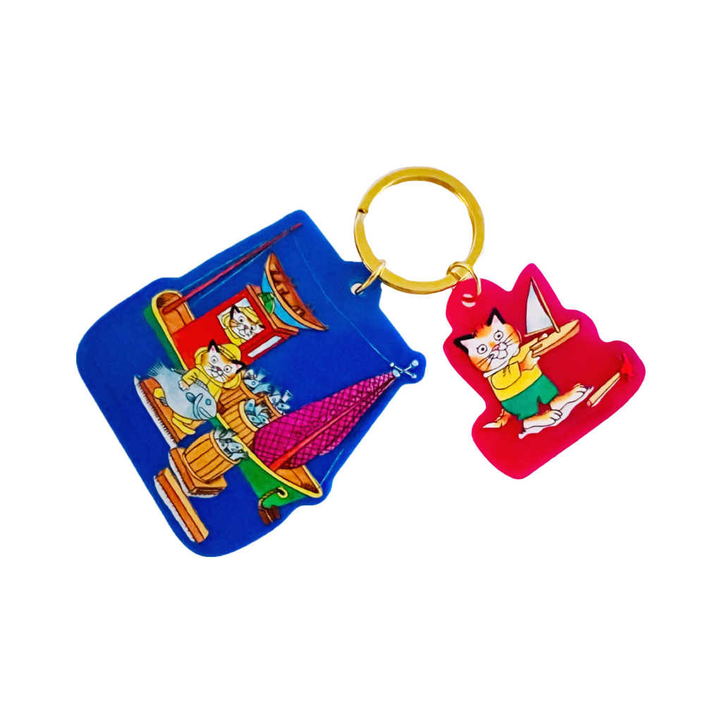 Richard Scarry Keychain · Nautical Cats *Limited Edition