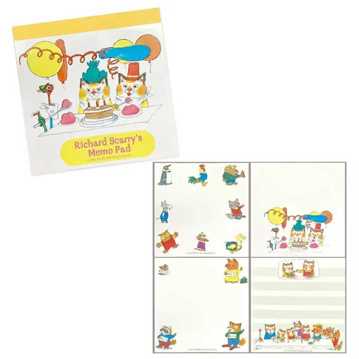 Richard Scarry Memo Pad · Birthday Party *Limited Edition