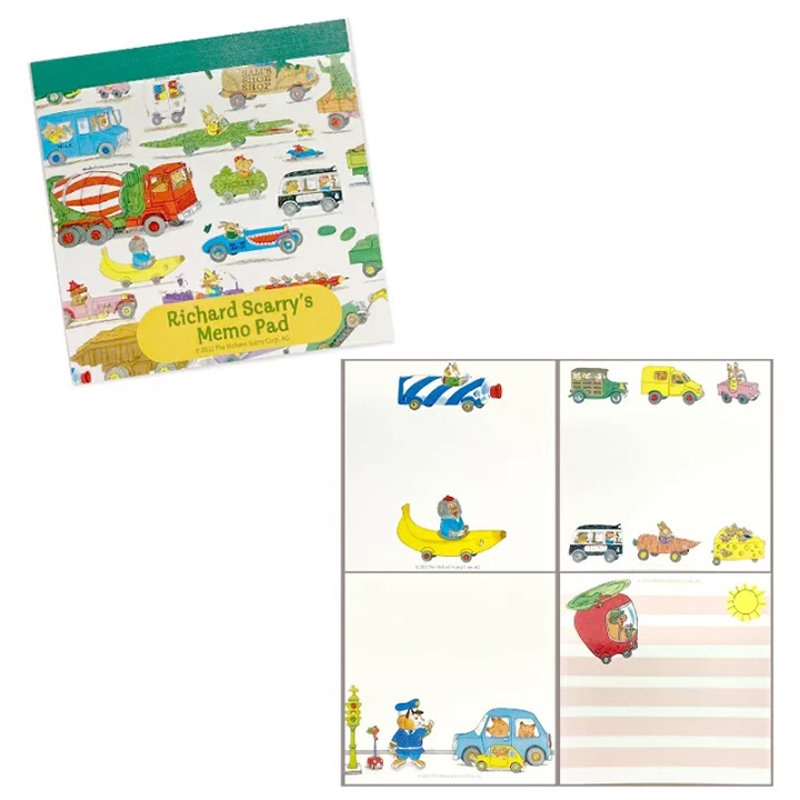 Richard Scarry Memo Pad · Vehicles *Limited Edition