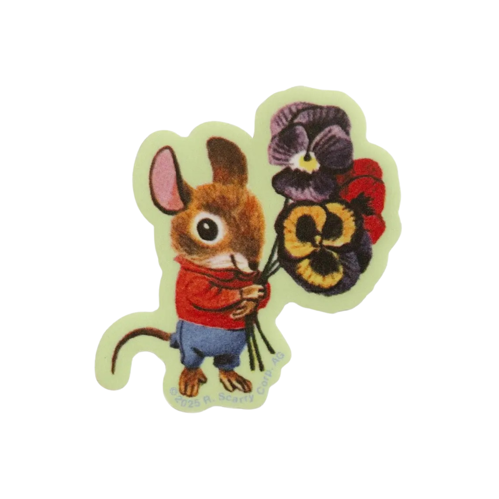 Richard Scarry Sticker · Country Mouse Bouquet
