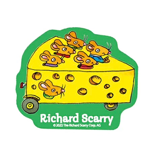 Richard Scarry Sticker · Mice in Cheesecar