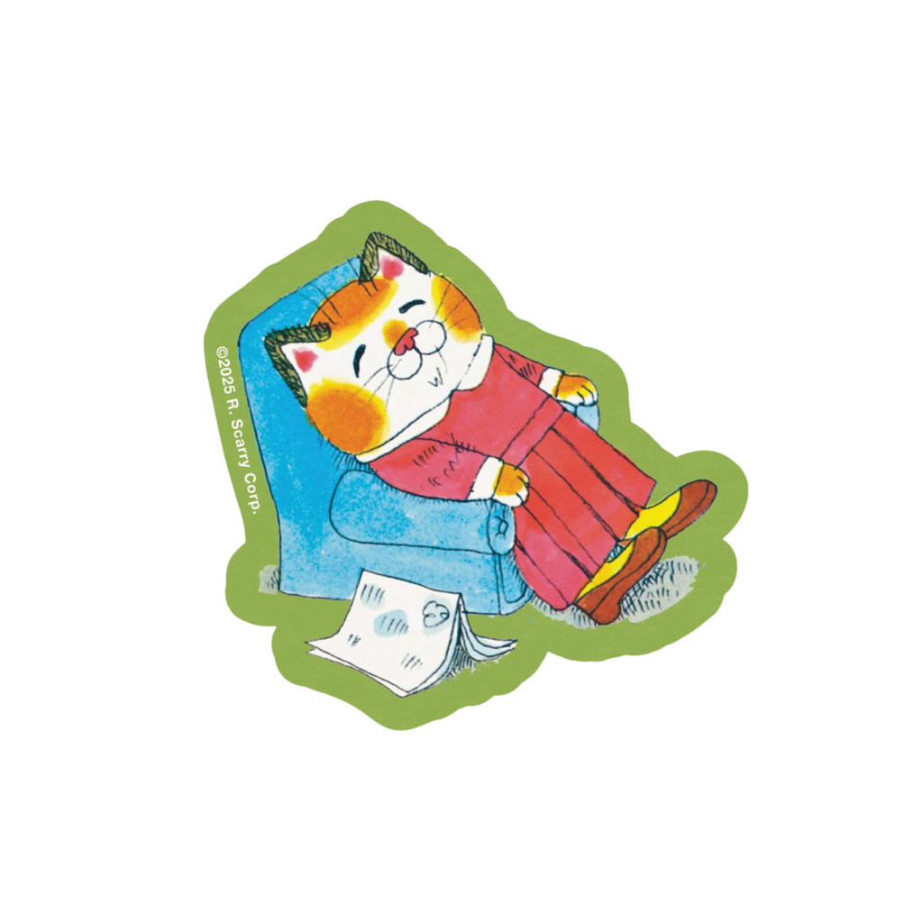 Richard Scarry Sticker · Sally Cat Lounging Sticker