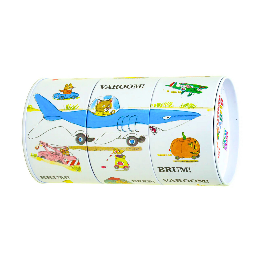 Richard Scarry's Busy World Mix and Match Tin with Puzzle