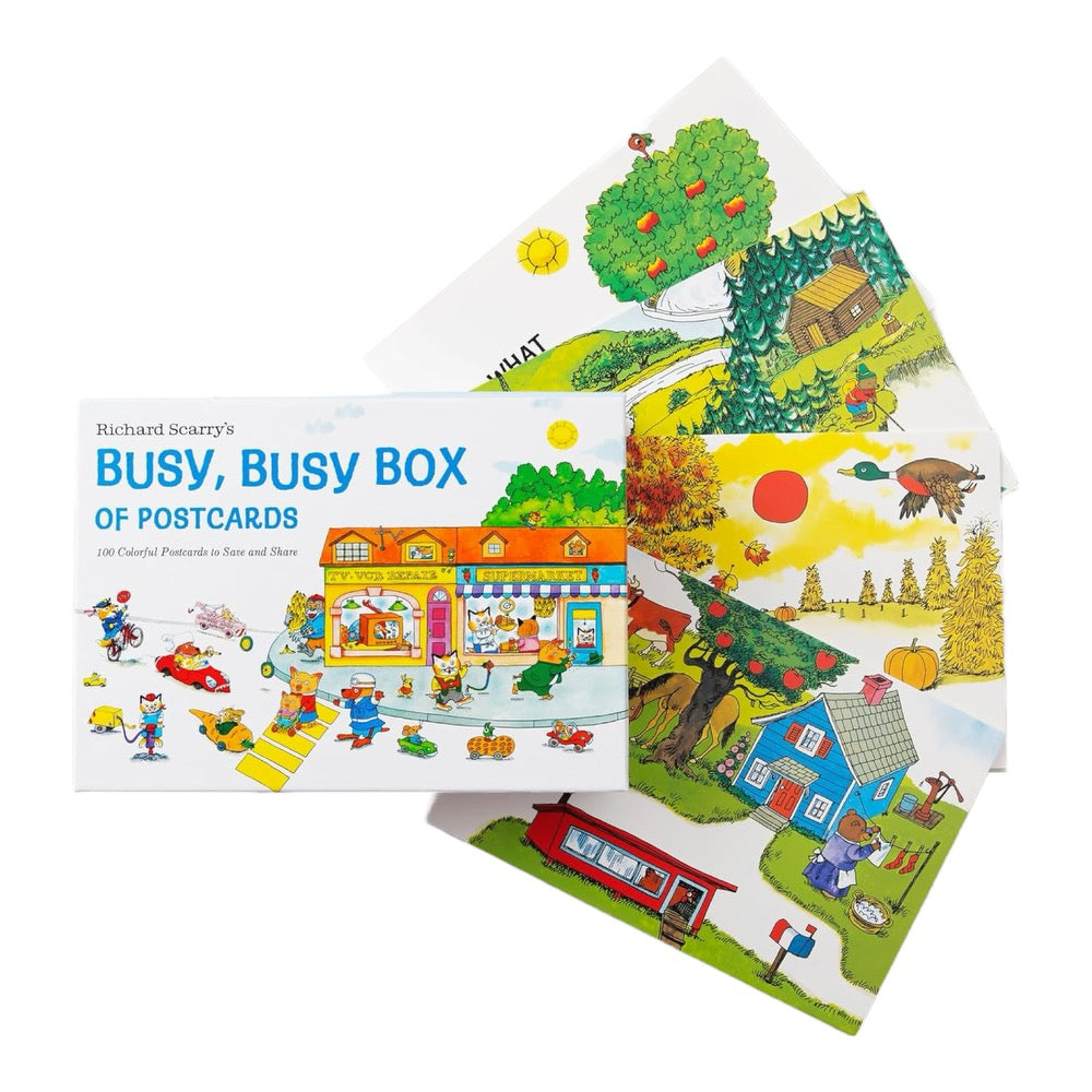 Richard Scarry's Busy, Busy Box of 100 Postcards