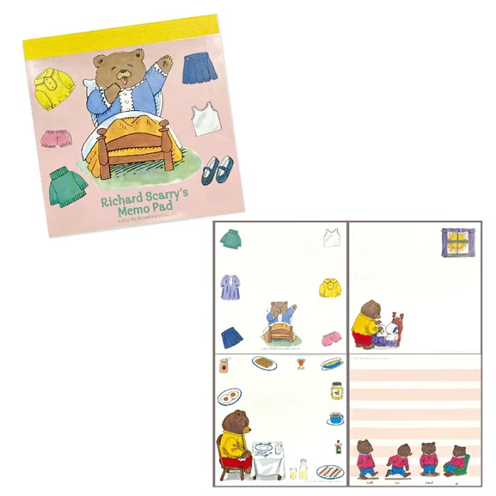 Richard Scarry Memo Pad · Morning Routine *Limited Edition