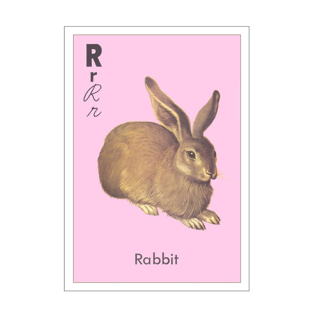 R is for Rabbit Greeting Card