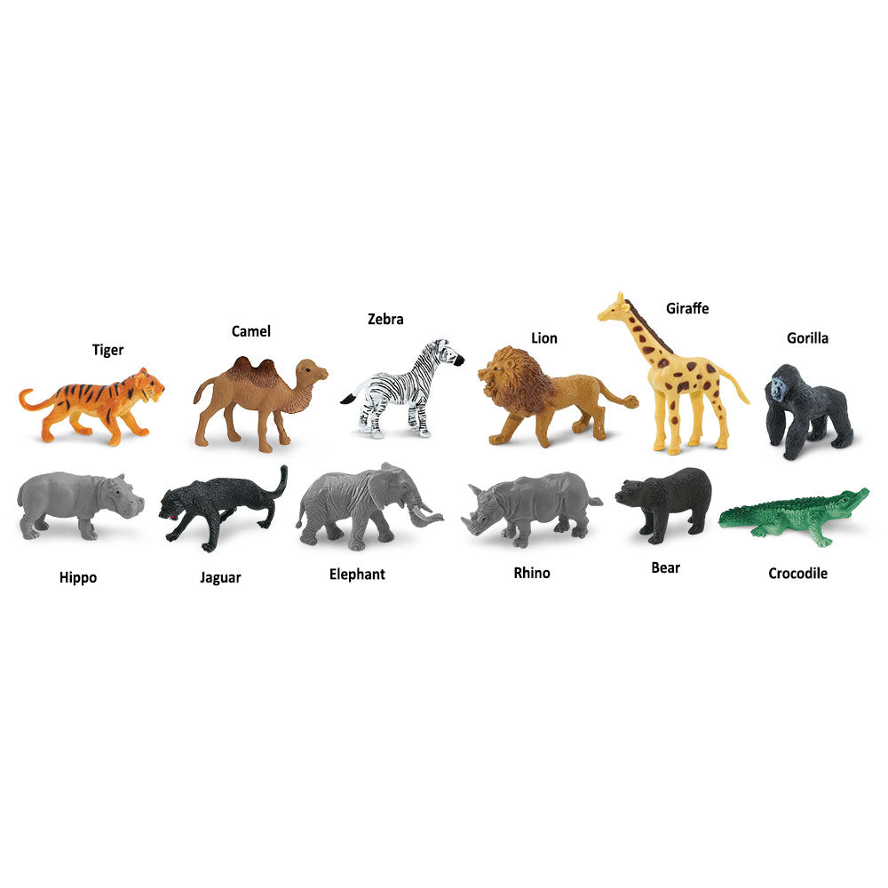 Safari TOOB Mini Figurine Set · Wild Animals