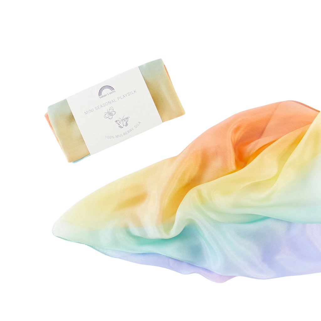 Sarah's Silks Mini Playsilk · Soft Rainbow