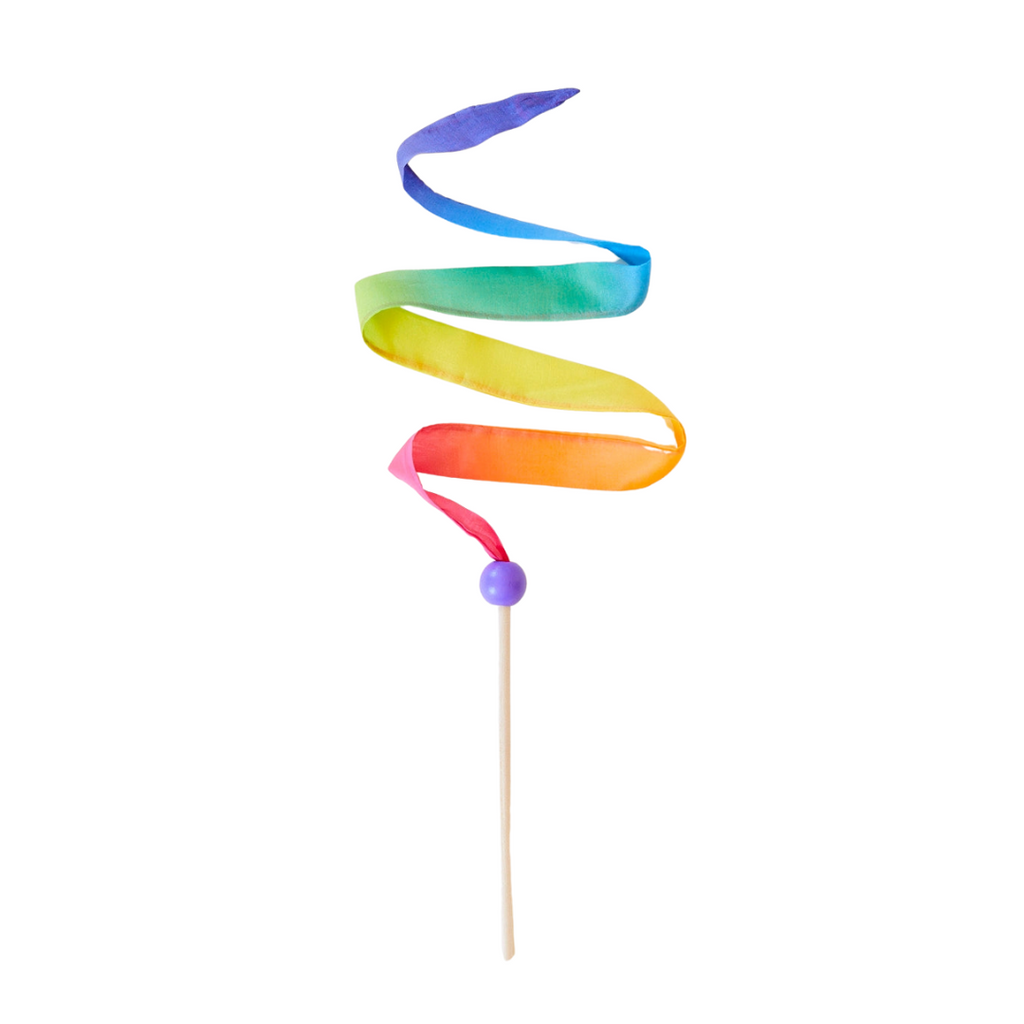 Sarah's Silk Mini Rainbow Streamer Wand