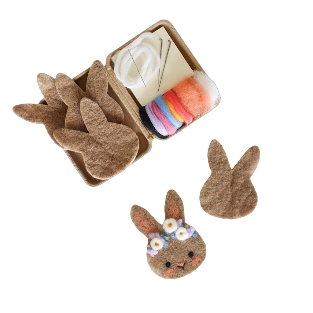 Sheep Creek Studio Mini Brown Bunny Felting Craft Kit