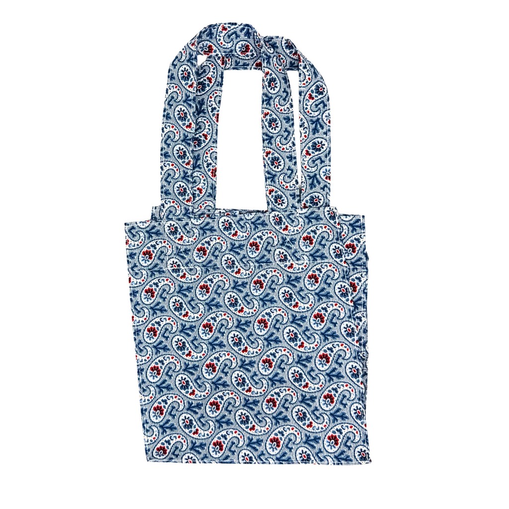 Small Grocery Bag · Blue Paisley