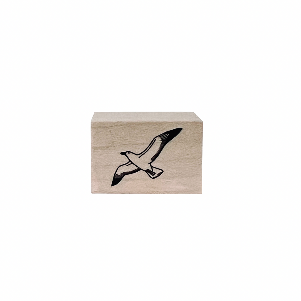 Small Wooden Rubber Stamp · Seagull