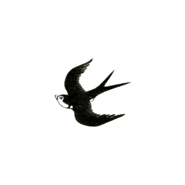 Small Wooden Rubber Stamp · Swallow