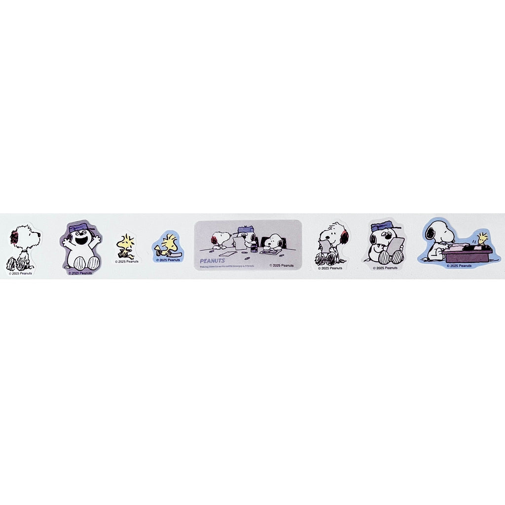 Snoopy and Siblings Pen Pals Masking Tape Sticker Roll