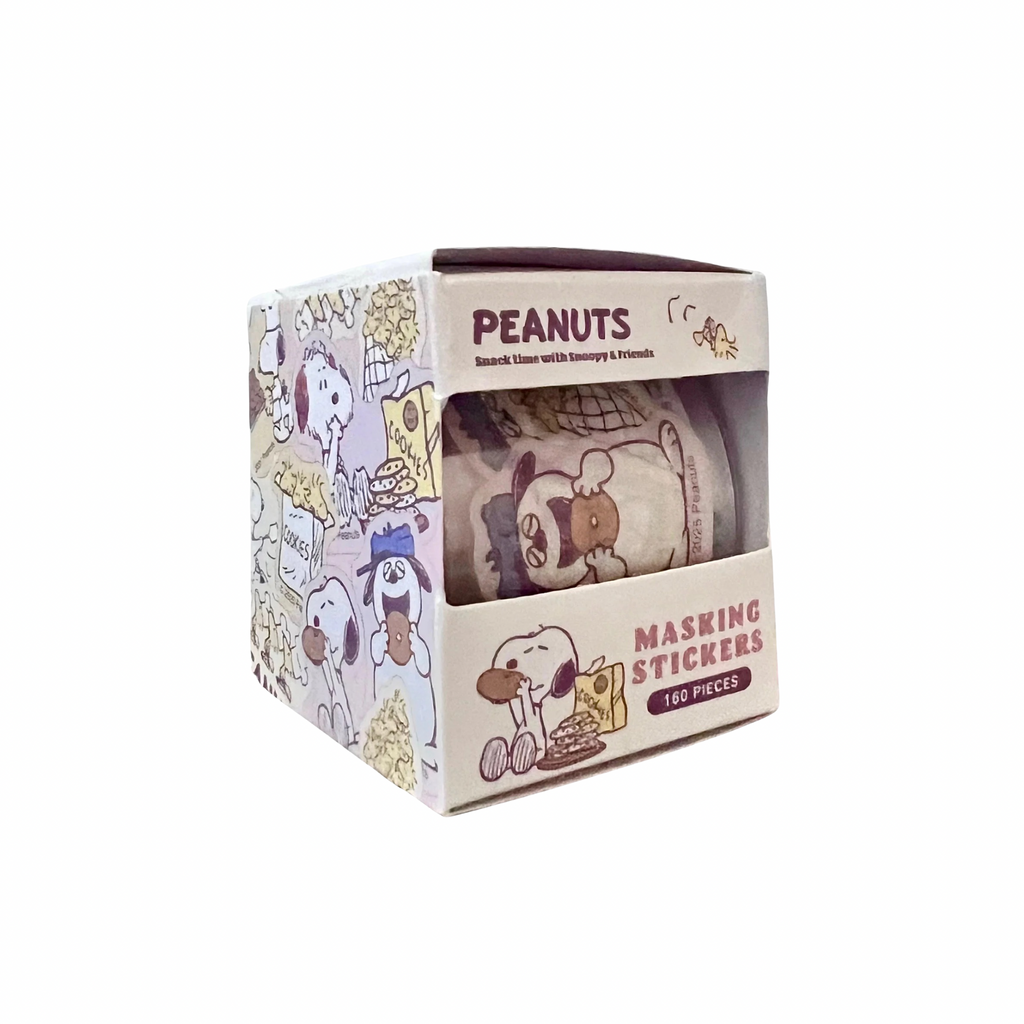 Snoopy and Siblings Snack Time Masking Tape Sticker Roll