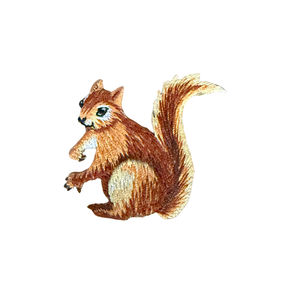 Squirrel Embroidered Patch
