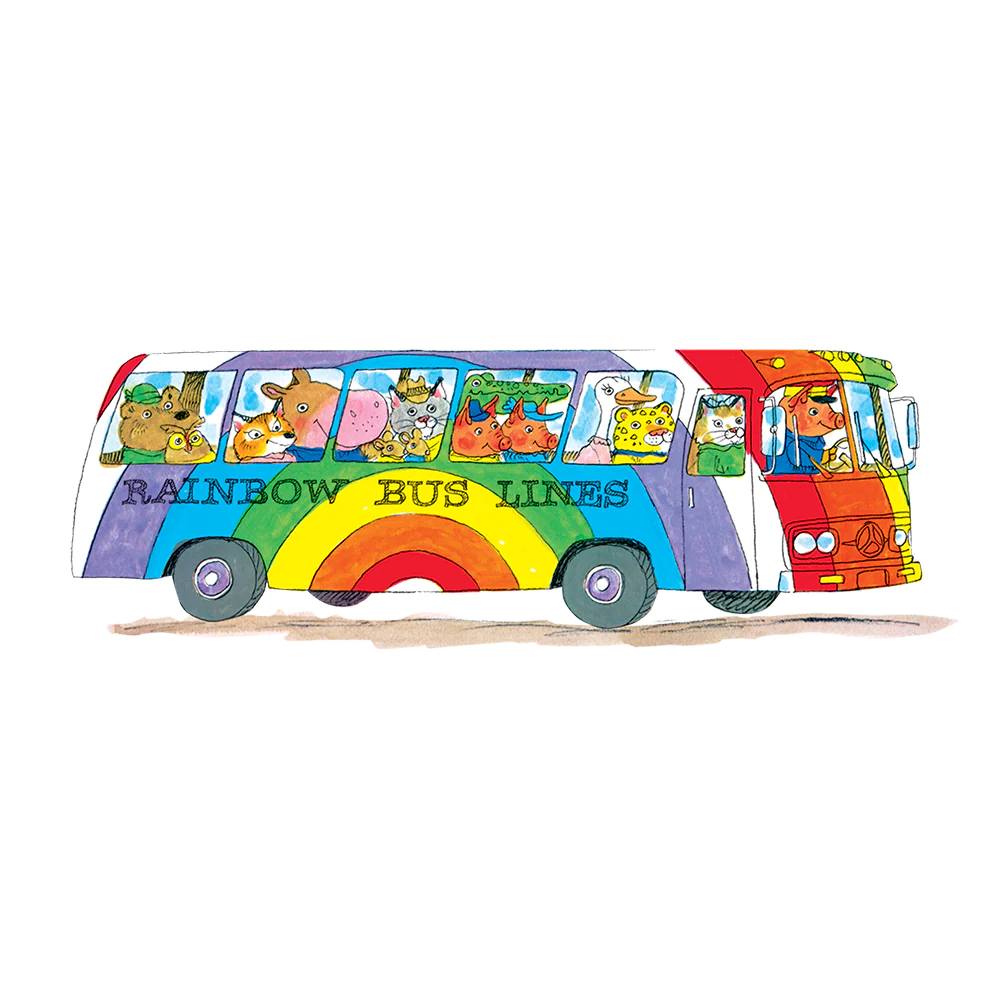 Tattly Richard Scarry Busy World Bus Temporary Tattoo Set