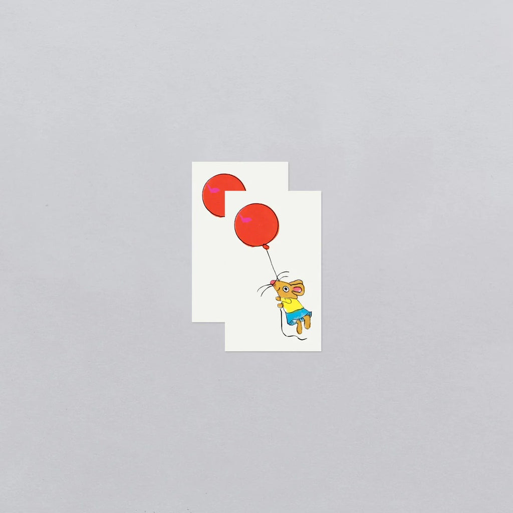 Tattly Richard Scarry Mouse Balloon Temporary Tattoo Set