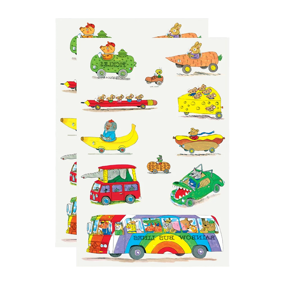 Tattly Richard Scarry Things That Go Temporary Tattoo Sheets