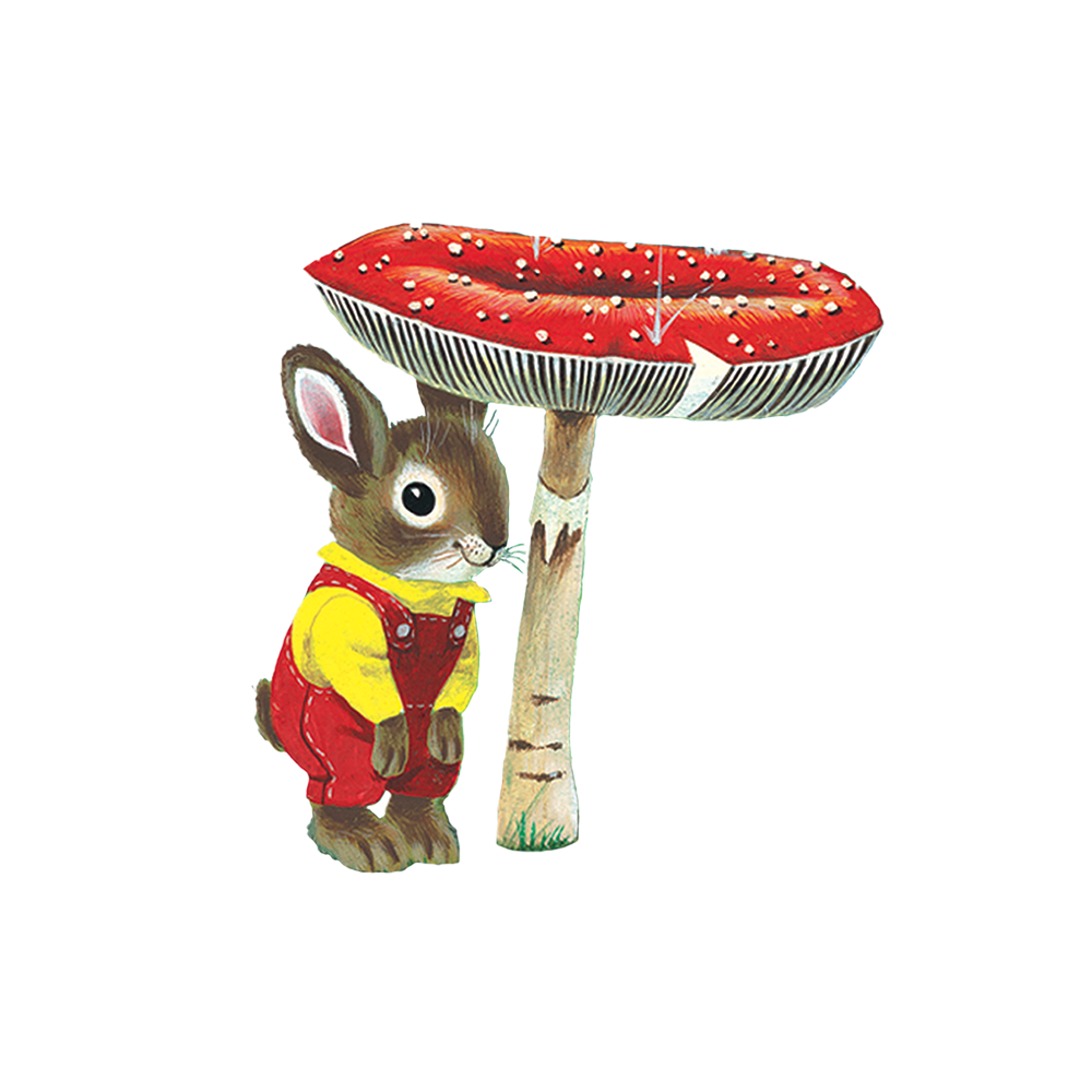 Tattly Richard Scarry Toadstool Bunny Temporary Tattoo Set