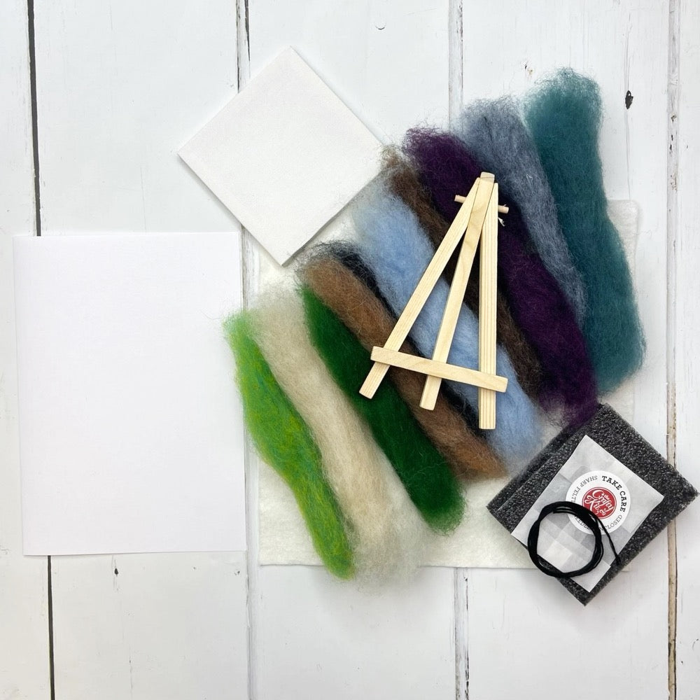 The Crafty Kit Company Paint with Wool Mini Masterpiece Old Stone Cot