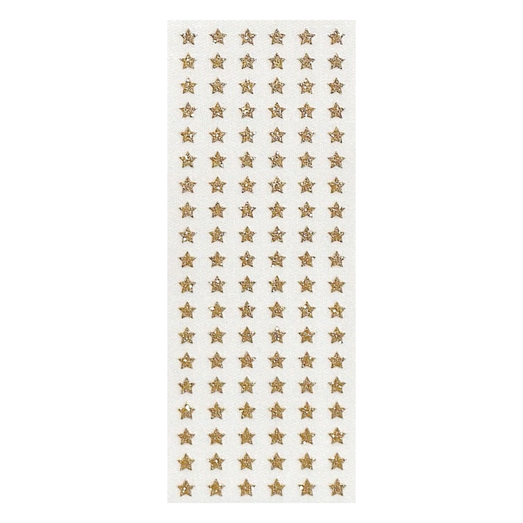 Tiny Gold Glitter Stars Sticker Sheet