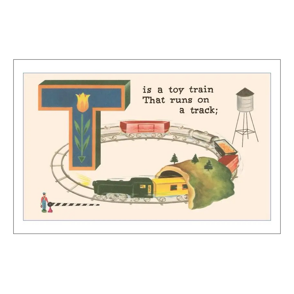 T is for Train Greeting Card