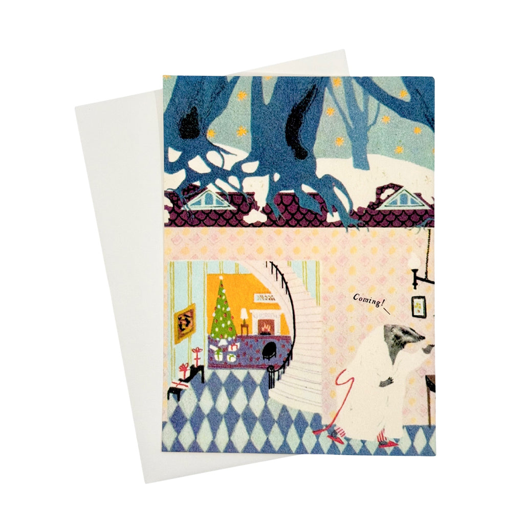 Parcel Badger's Visit Greeting Card