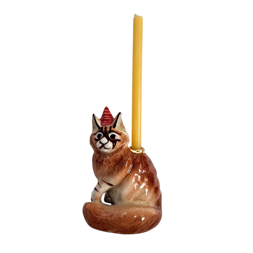 Camp Hollow Candleholder Cake Topper · Maine Coon Cat