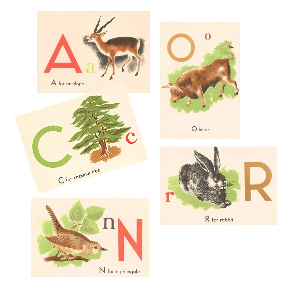 Vintage Alphabet Postcards · Multiple Letters