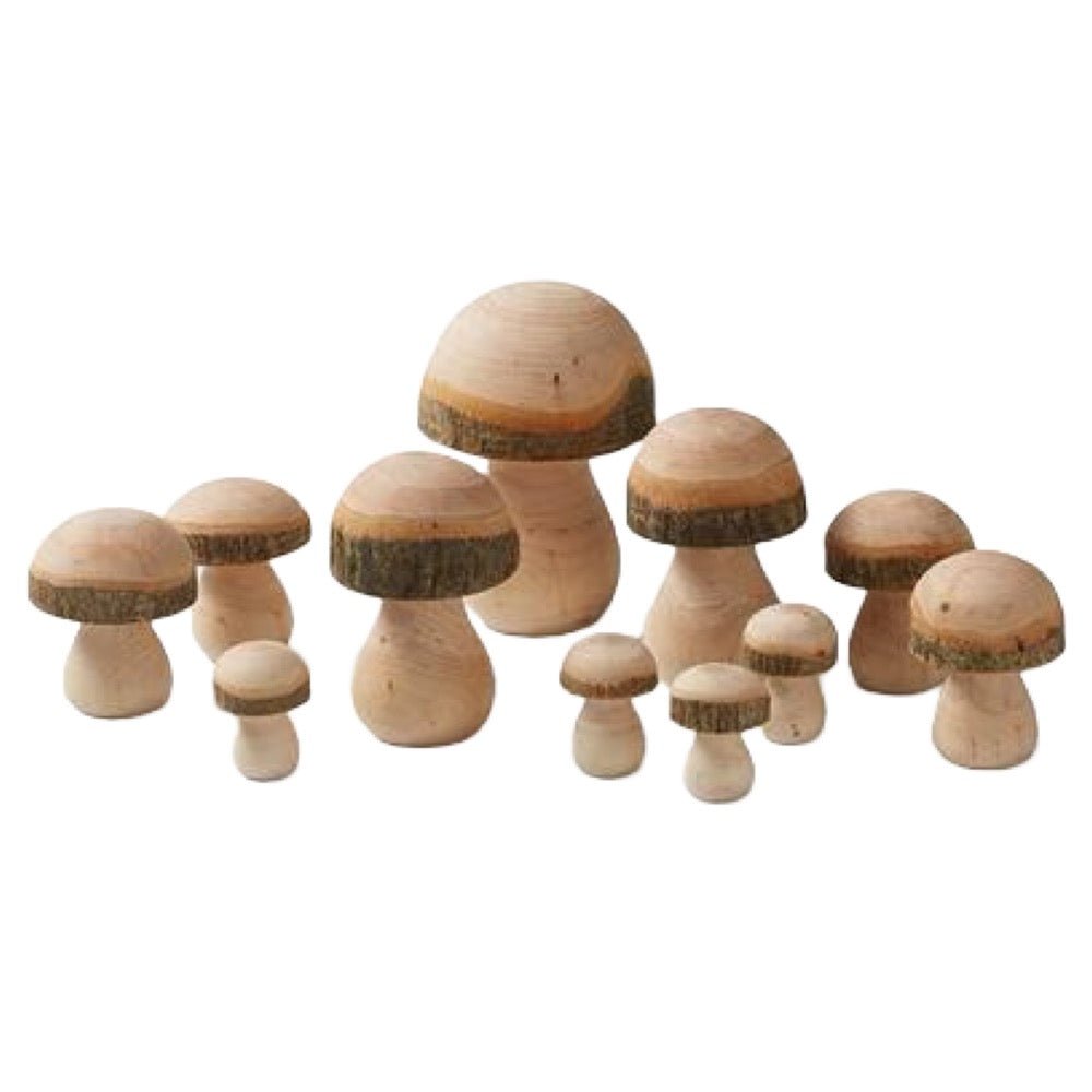 Wooden Mushroom · Assorted Sizes